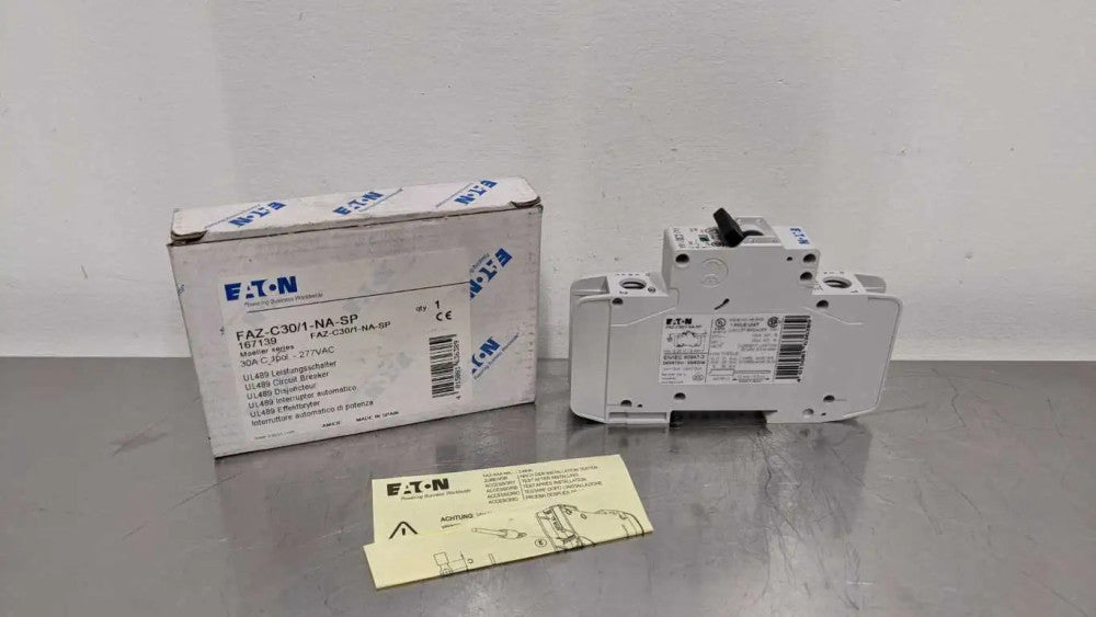 Eaton FAZ-C30/1-NA-SP Miniature Circuit Breaker 30A Moeller 1 Pole 277VAC