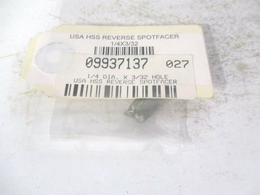 (190-1J) 1/4" x 3/32" x 1/32" x 1/2" OAL High Speed Steel Reverse Counterbore 