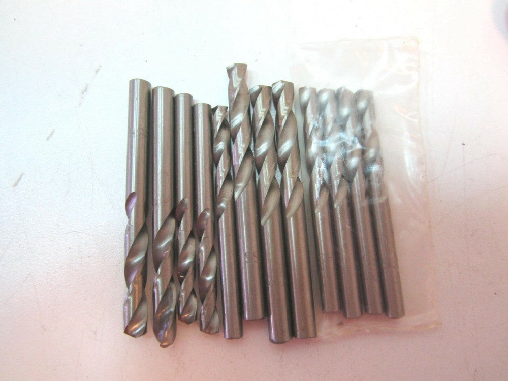 12mm x 2-1/2" x 1/4" OAL HSS Straight Shank Twist 2 Flute Drill Bits - Lot of 12