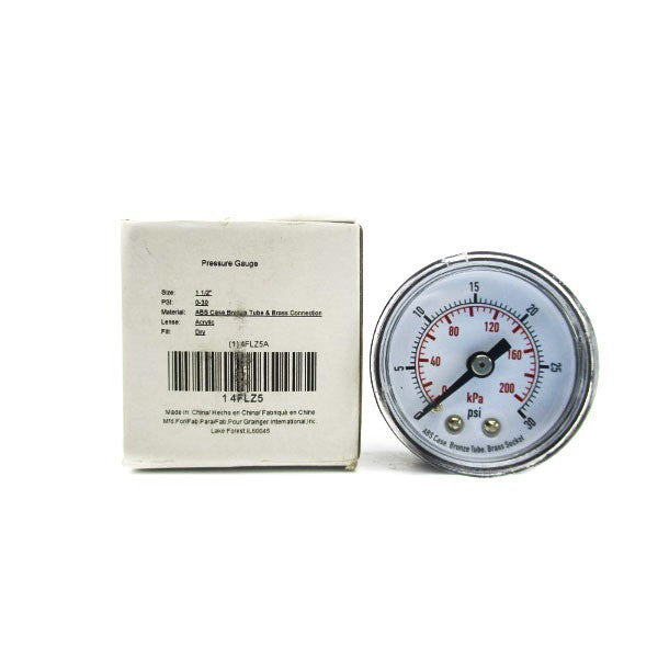 GRAINGER 4FLZ5A 0-30PSI 1-1/2" NSMP