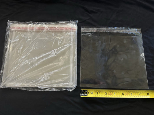 1000 count Self Sealing Cellophane Bags 8.25” x 6.75” x 1.25”
