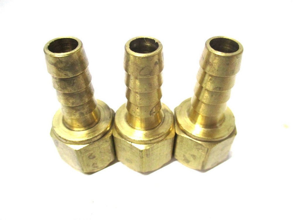 Coilhose Pneumatics (FR0606) 3/8" ID x 3/8" FPT Brass Rigid Hose Barb - 3 QTY