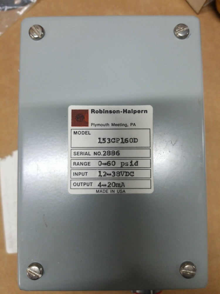 TRANSICOIL INC. ROBINSON-HALPERN PRODUCTS 153CP160D