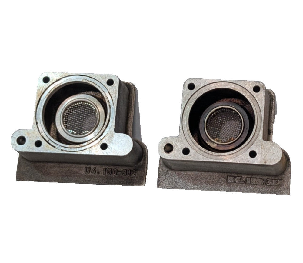 Lot of 2: Becker U4.100-312 Flanges, Vacuum Pump Replacement Part Components