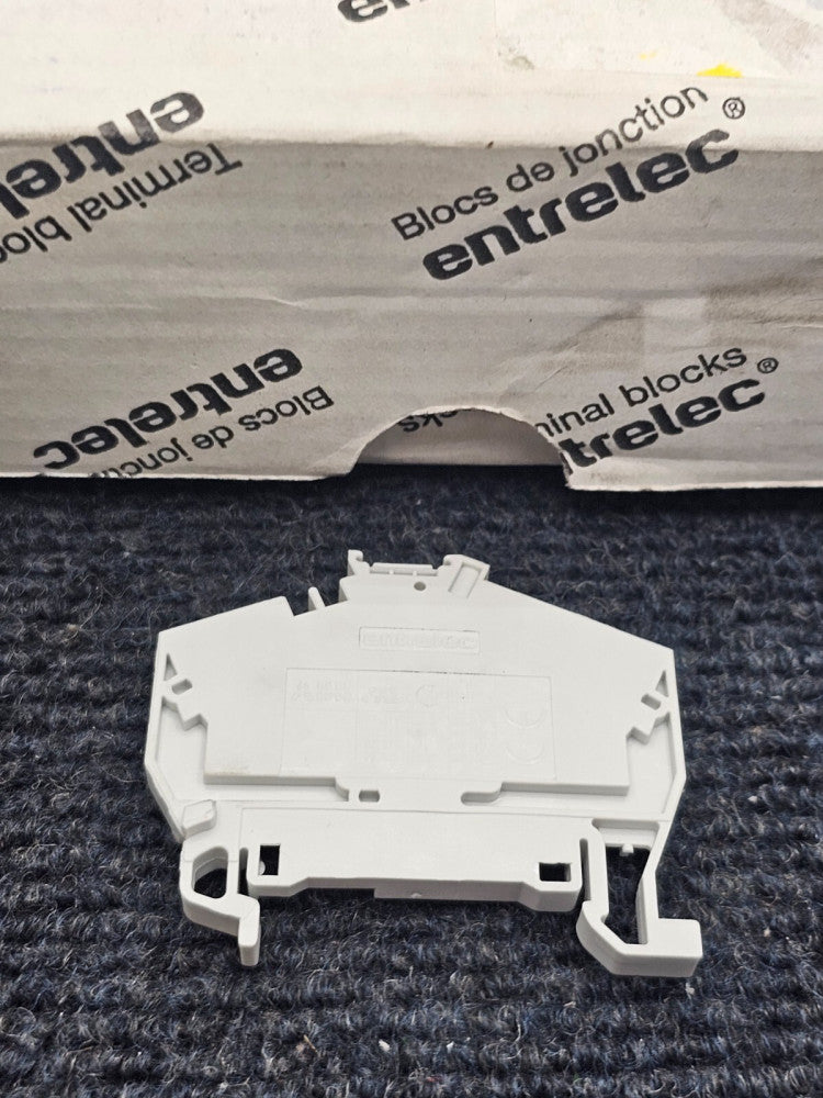 (QTY 50) ENTRELEC 1SNA399068R1700: D2.5/5.I.3L Terminal Blocks 600V / 15A 14 AWG