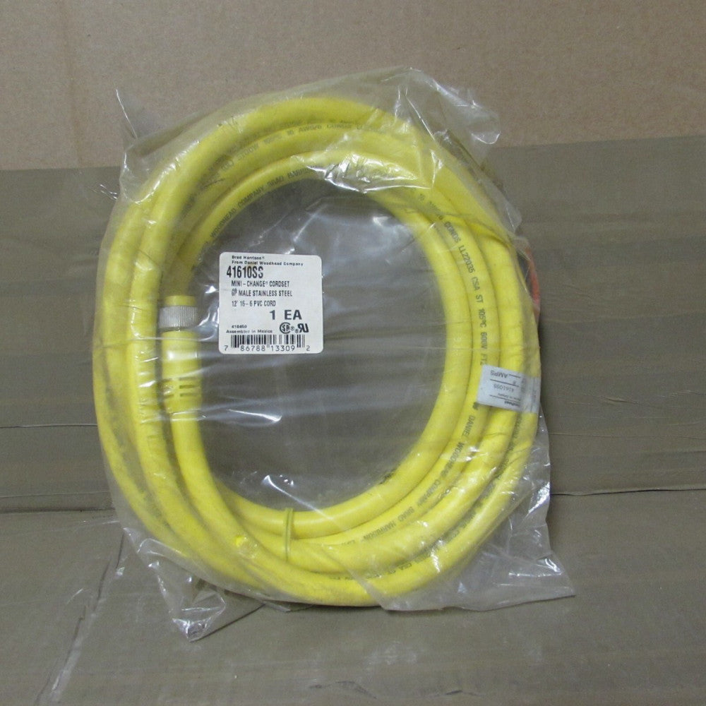 BRAD HARRISON, 41610SS, 6P MALE SS, 12' 16-6PVC CORD, NEW! MAKE OFFER!