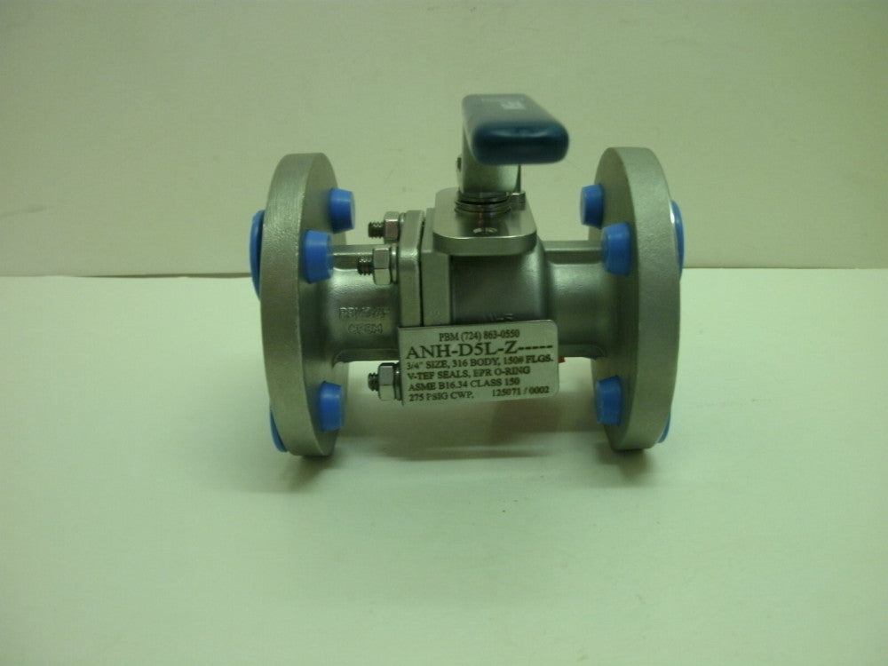PBM ANH-D5L-Z----- 3/4" BALL VALVE FLANGED 316 PBM3/4" CF8M AN-5 150 NEW NO BOX