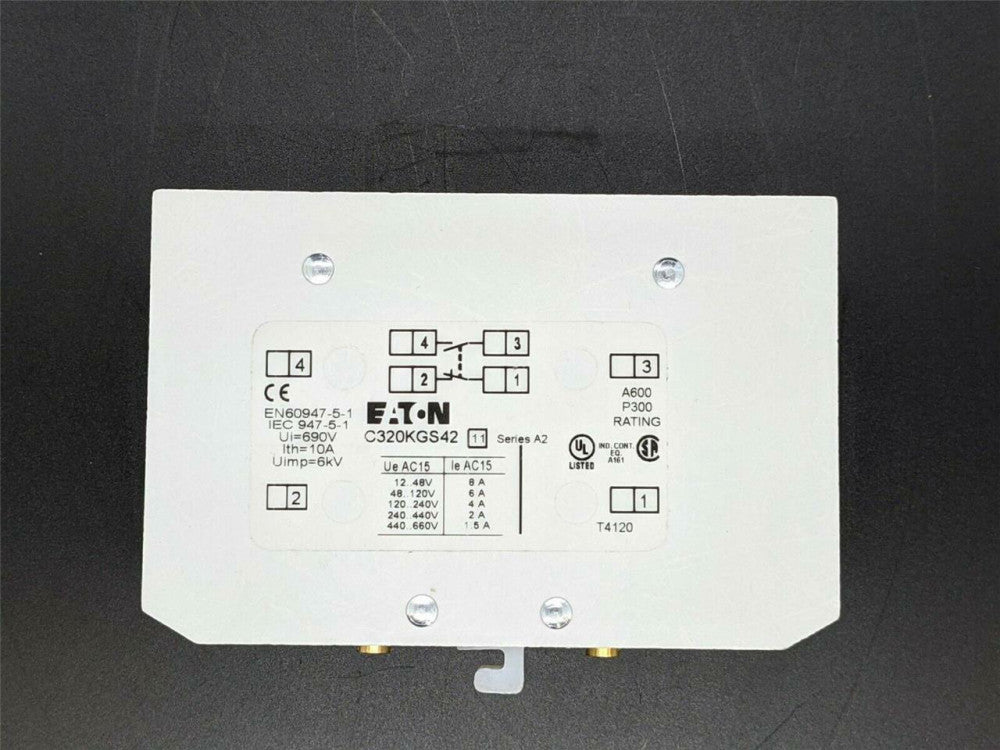 Eaton C320KGS42 Aux Contact Freedom Size 4, 5 1NO-1NC