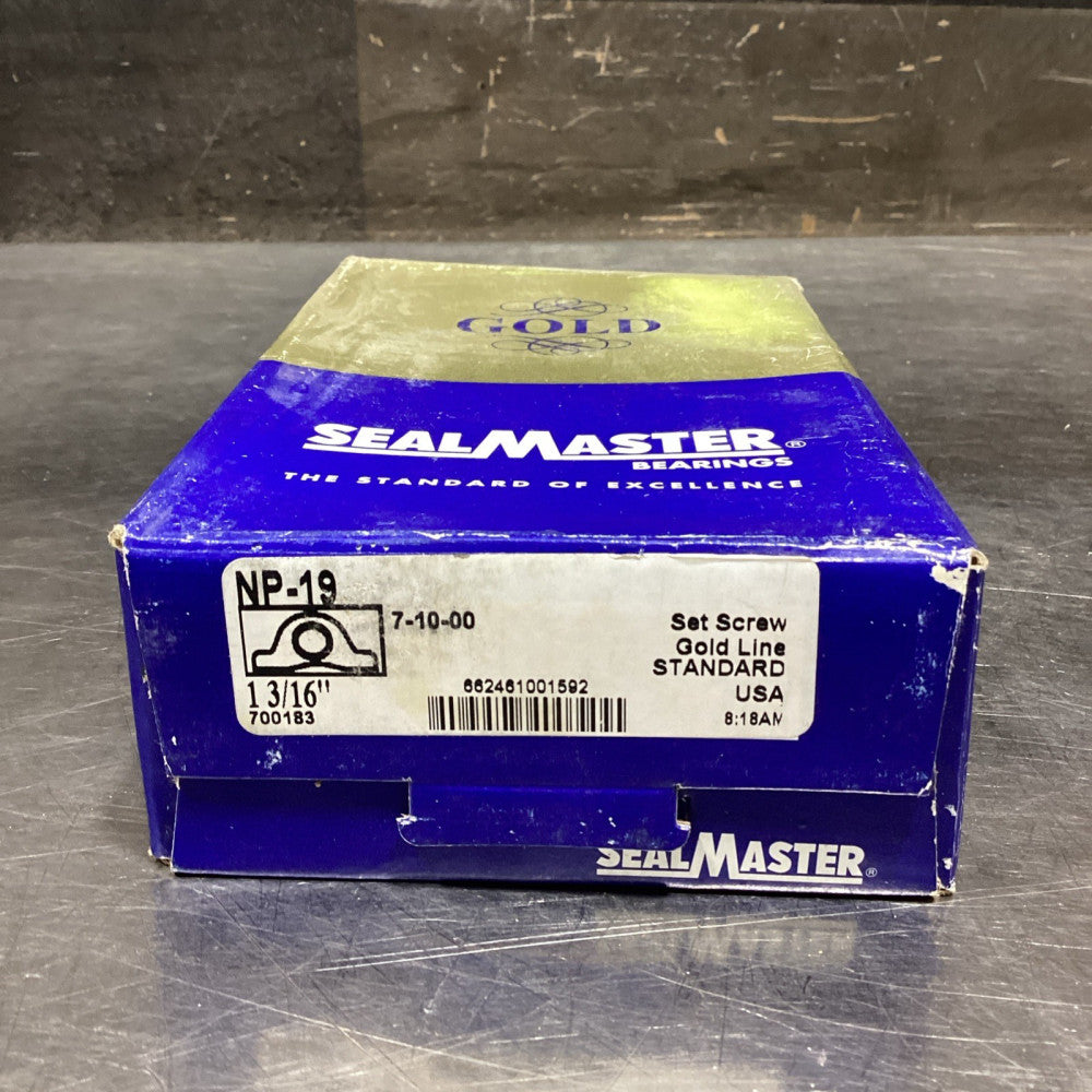 Sealmaster NP-19, 1-3/16” Pillow Block Bearing, NOS