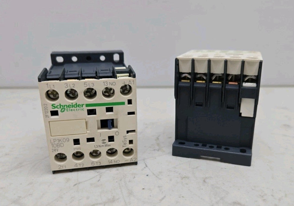 2 Pack Schneider Electric LP1-K0910-BD Contactor 24 Vdc Coil 440V 9A 