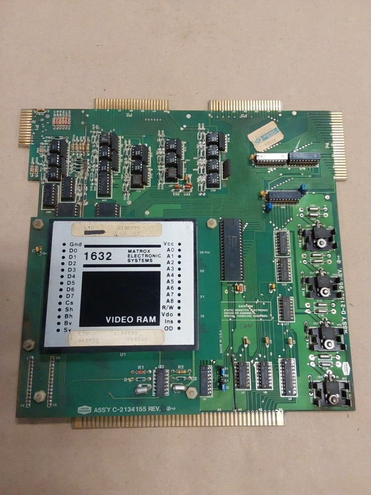 UNION CARBIDE D-2132795 Board W/C-2134155 REV-D MATROX DISPLAY
