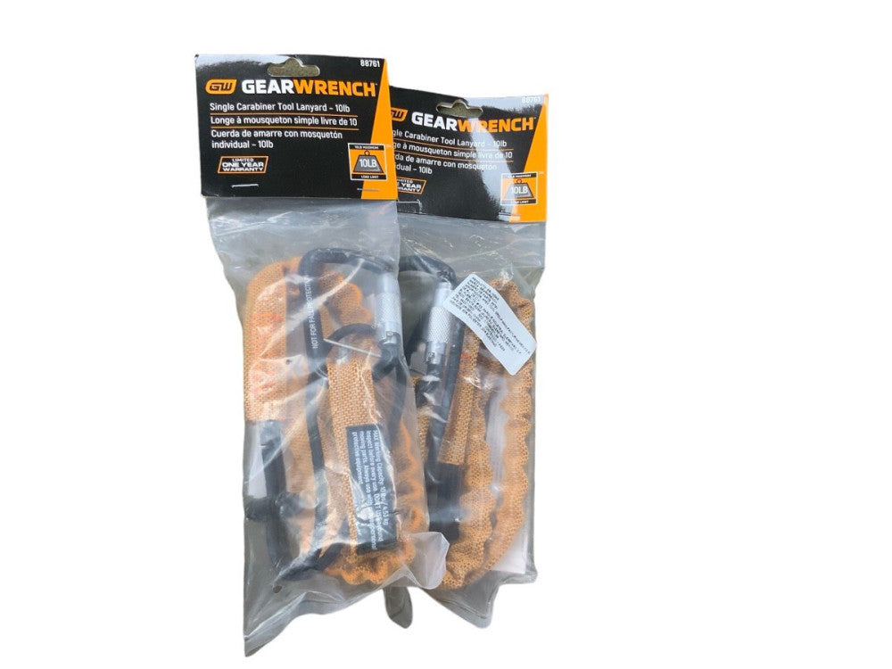 Gear Wrench Extended Length Single Carabiner 88761 PACK OF 2