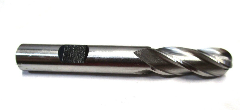 MADE IN USA 3/8 x 3/8 x 1 x 2-3/4 4-Flute SE RH Cobalt Ball Nose End Mill