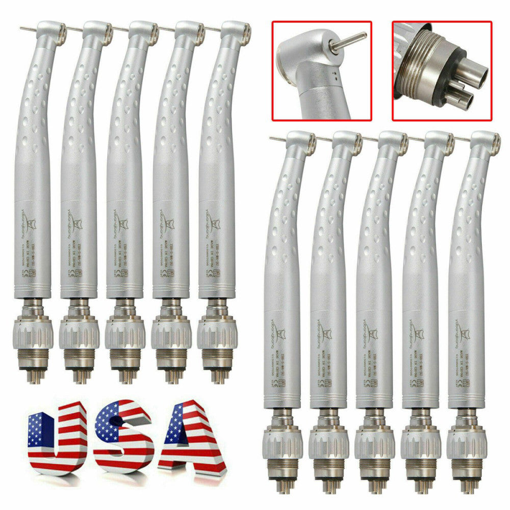 Dental High Speed Handpiece Push Button with 4 Hole Coupling Swivel KAV Style