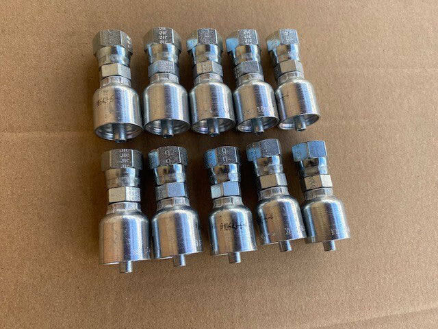 (10 Pack) Parker 10643-6-4 Fitting 1/4'' Hose X 3/8'' Female JIC 37 Flar LOT