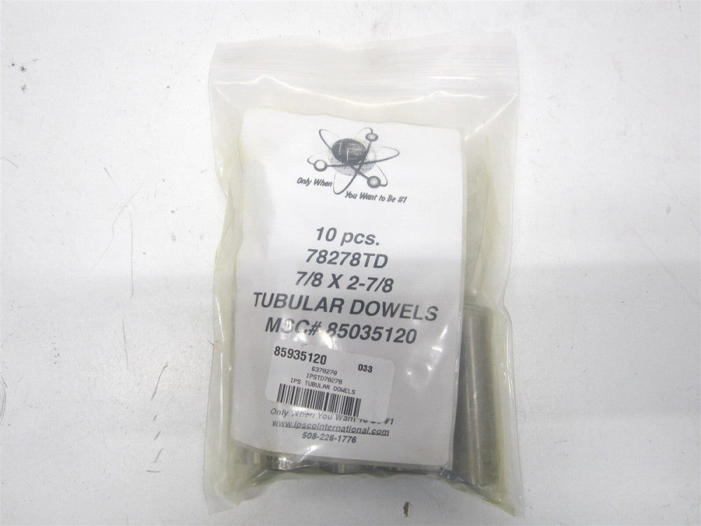 (6378278) 0.635" x 0.8752" x 2-7/8" OAL Die & Mold Tubular Dowel - Qty 12 