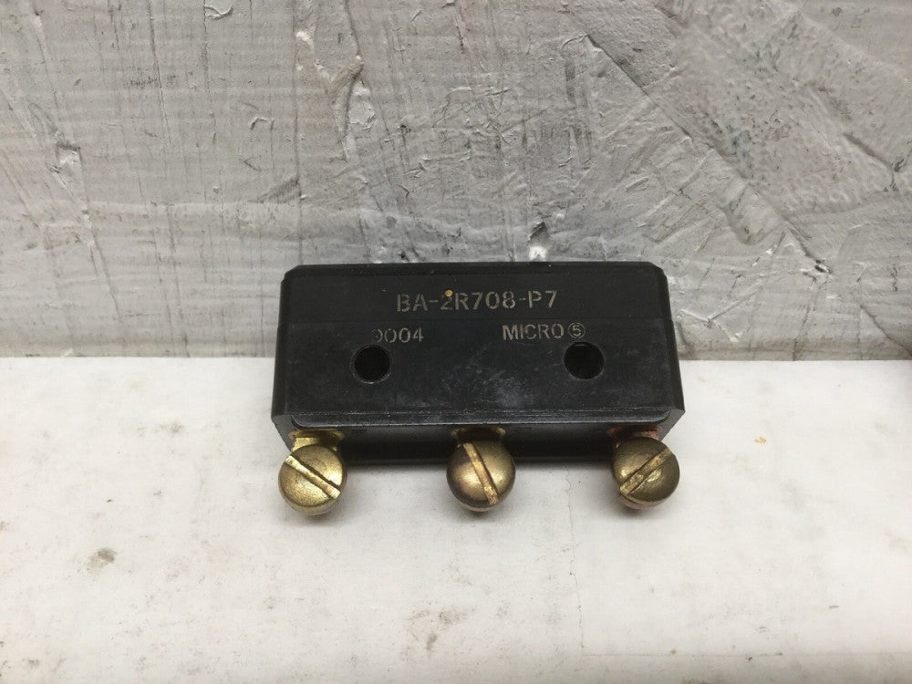 Micro Switch BA-2R708-P7 Pin Plunger 20A 125, 250 or 480 VAC