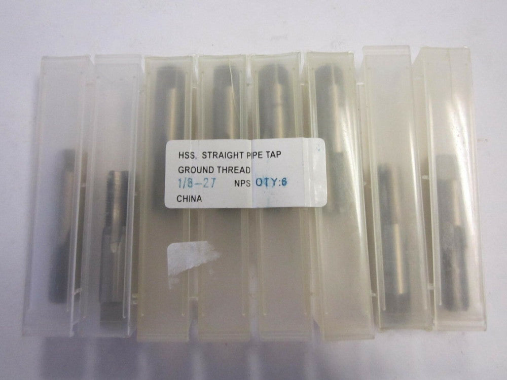 1/8-27 High Speed Steel Regular Hook NPS Standard Pipe Taps - Lot of 8 
