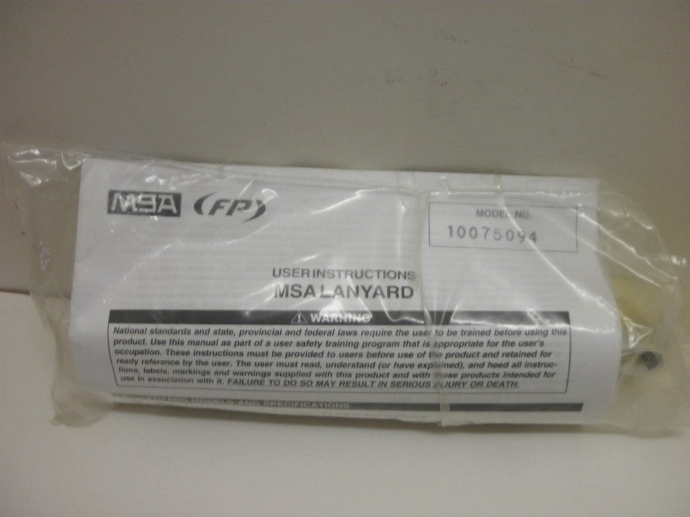 MSA 10075094 LANYARD FREE FALL LIMIT 2' LONG 1-INCH WIDE NYLON NEW IN BAG
