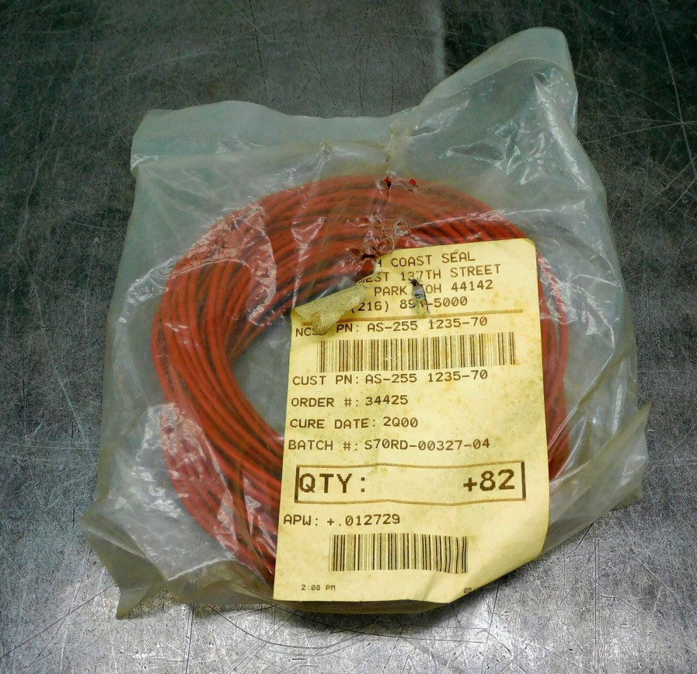 AS-255 1235-70 Silicone O-Ring Size 255  70 5-7/8" O.D. Lot of Forty (40)