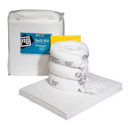 Pig Kit470 Spill Kit, 6 Gal Volume Absorbed Per Kit, Bag, Clear, 17