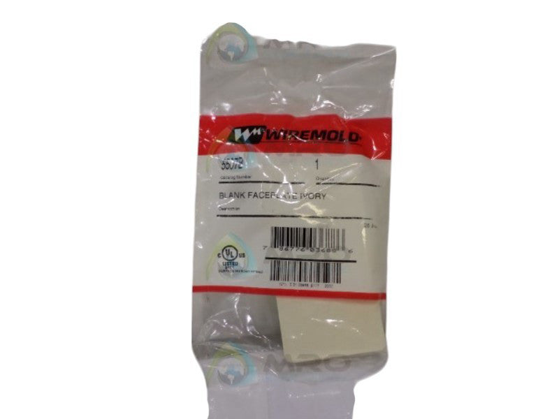 WIREMOLD 5507B BLANK FACEPLATE IVORY NSNP
