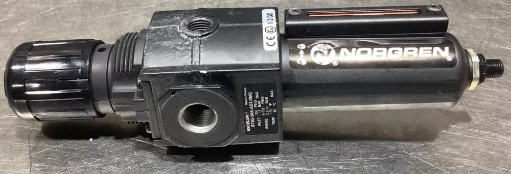 Norgren B73G-3AK-AD3-RMG Combo 3/8” Filter/Regulator & NOSHOK Gauge, NOS