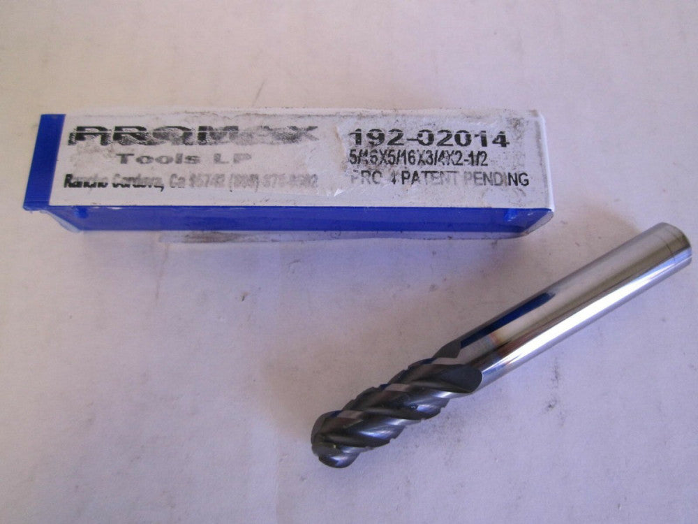 ProMax (192-02014) 5/16 x 5/16 x 3/4 x 2-1/2" Carbide Ball End 4-Flute Endmill 