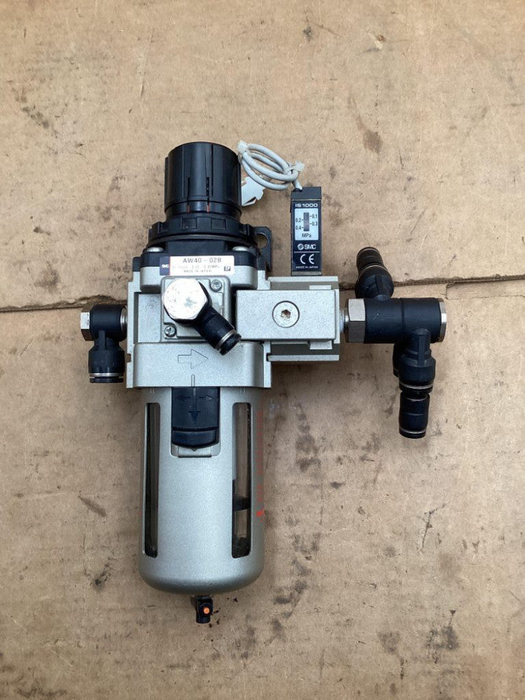 SMC AW-40 02B Pneumatic Air Pressure Regulator 0.05-0.85MPa