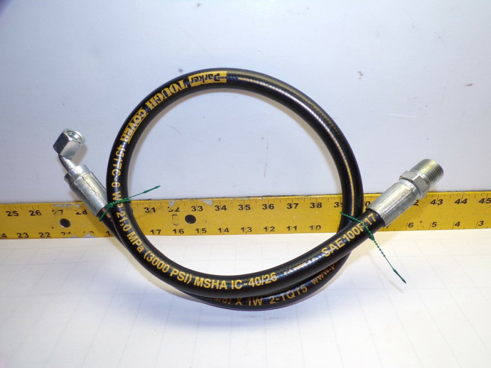 NEW PARKER TOUGH COVER HYDRAULIC HOSE 1/4" FNPT x 1/2" MNPT 3000 PSI  451TC-6