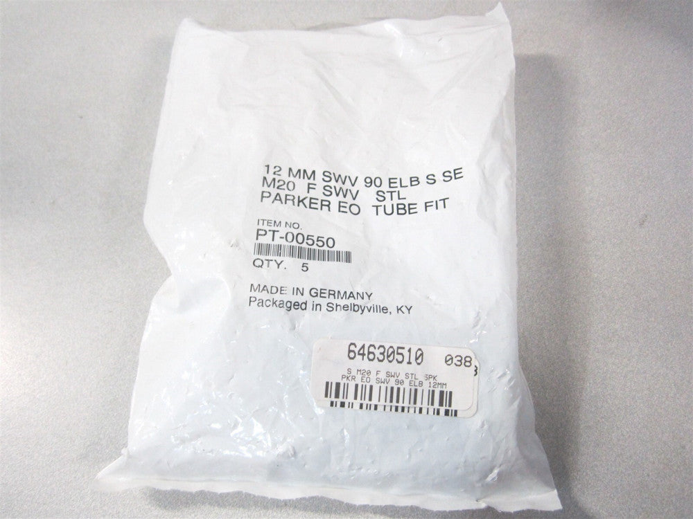 Parker (PT-00550) M20 x 1.5 Flareless Bite-Type Tube 90 Elbow - Pack of 5 