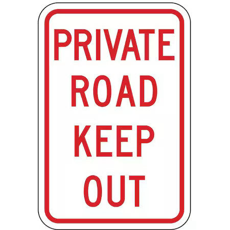Lyle Ppr-012-12Ha Private Drive & Road Traffic Sign, 18 In H, 12 In W,