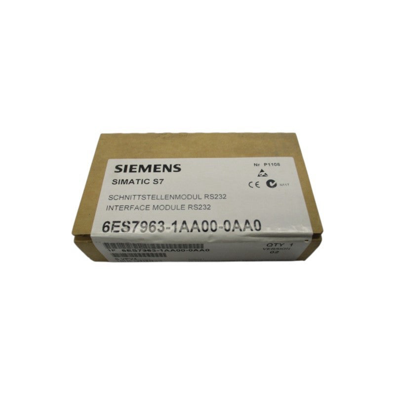 SIEMENS 6ES7963-1AA00-0AA0 VER. 02 NSFS