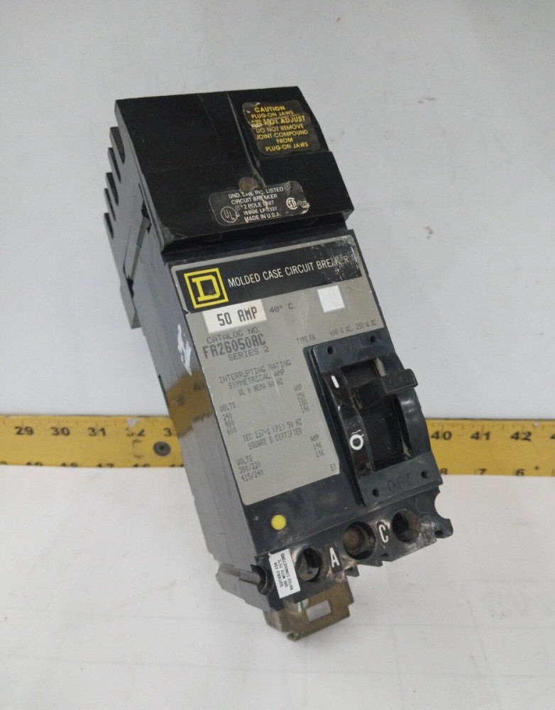 SQUARE D 50 AMP I-LINE CIRCUIT BREAKER 600 VAC 2 POLE  FA26050AC