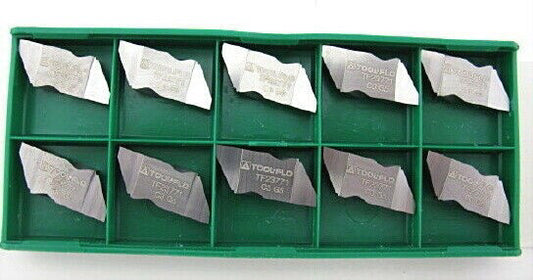 10 Pieces Tool Flo FLF 4165R (R.010) C3 Carbide Grooving Inserts FLF4165