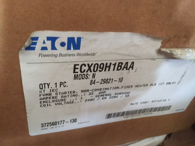 Eaton ECX09H1BAA-N Xt Non-combo 240v, 32a, 24-32a Fxd Heater OLR (NEW)