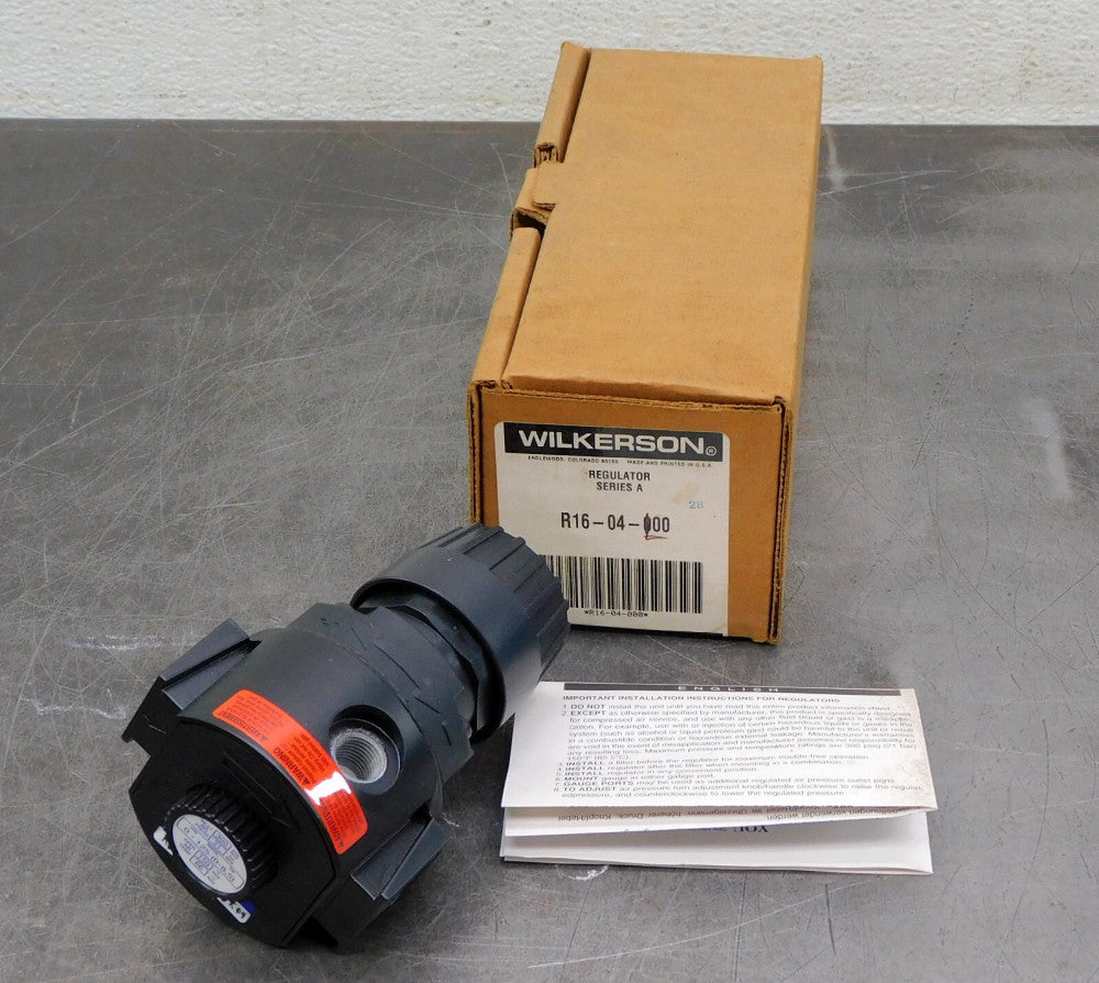 Wilkerson R16-04-000 Pneumatic Pressure Regulator 300 psi 150° F 1/2" NPT