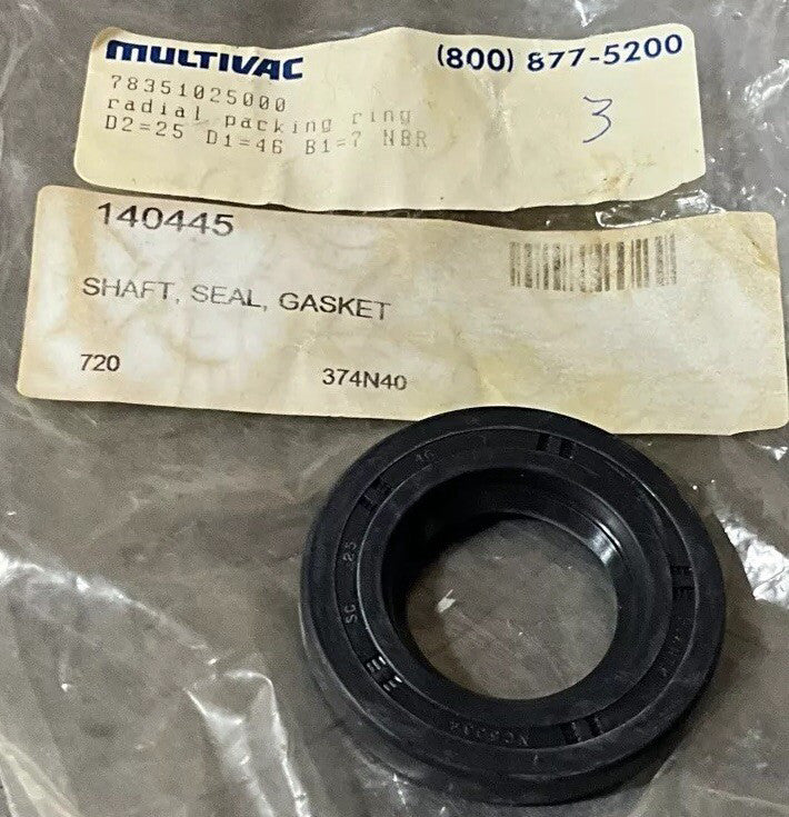 NOS Surplus Multivac 78351025000 Shaft Seal Gasket