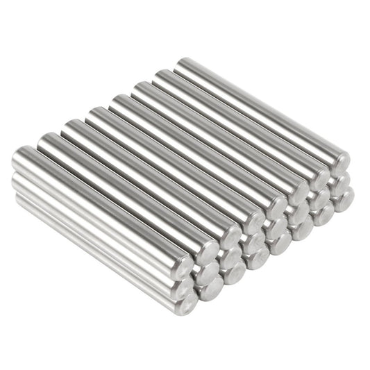 24 PCS 5mm x 40mm 304 Stainless Steel Dowel Pin Support Shelves Pegs Metal