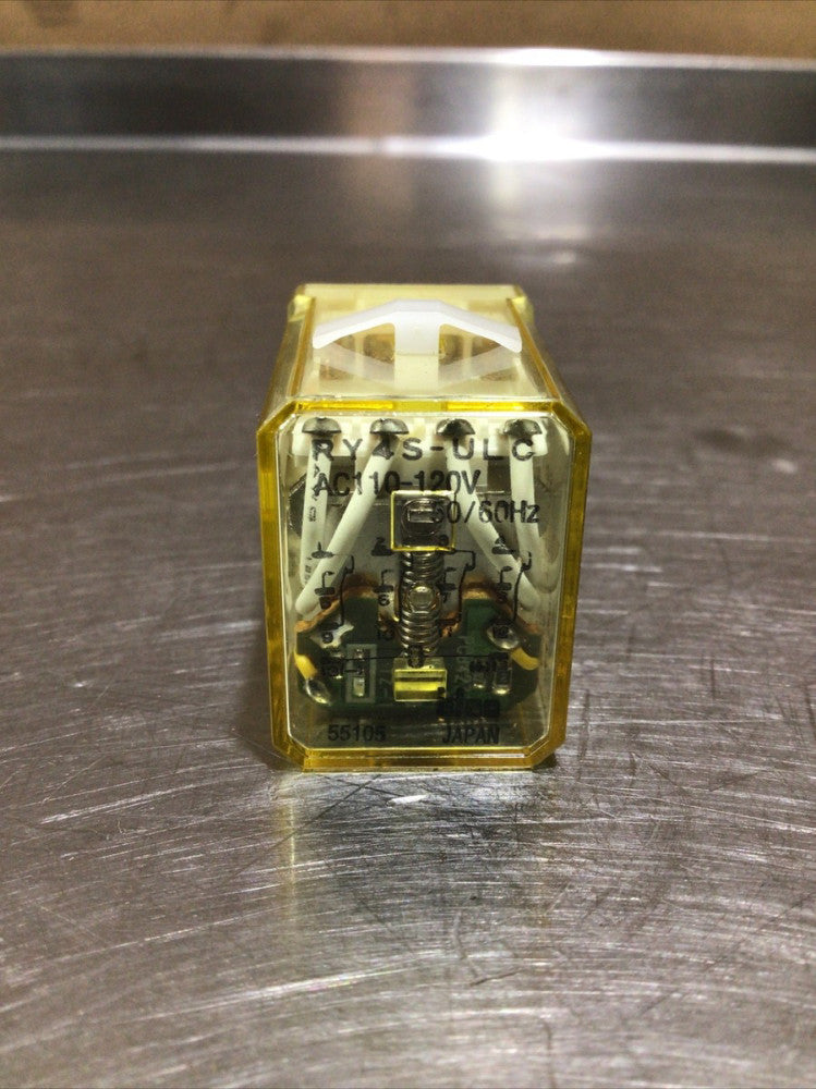 IDEC RY4S-ULC Relay, AC110-120V, 50-60Hz, NOS Surplus