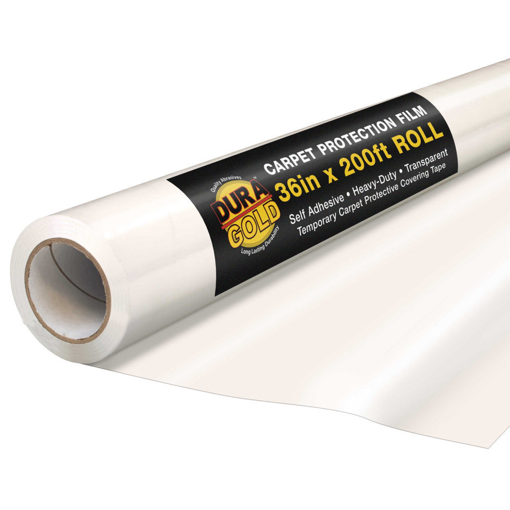 Carpet Protection Film, 36" x 200' Roll - Clear Self Adhesive, Floors & Surfaces