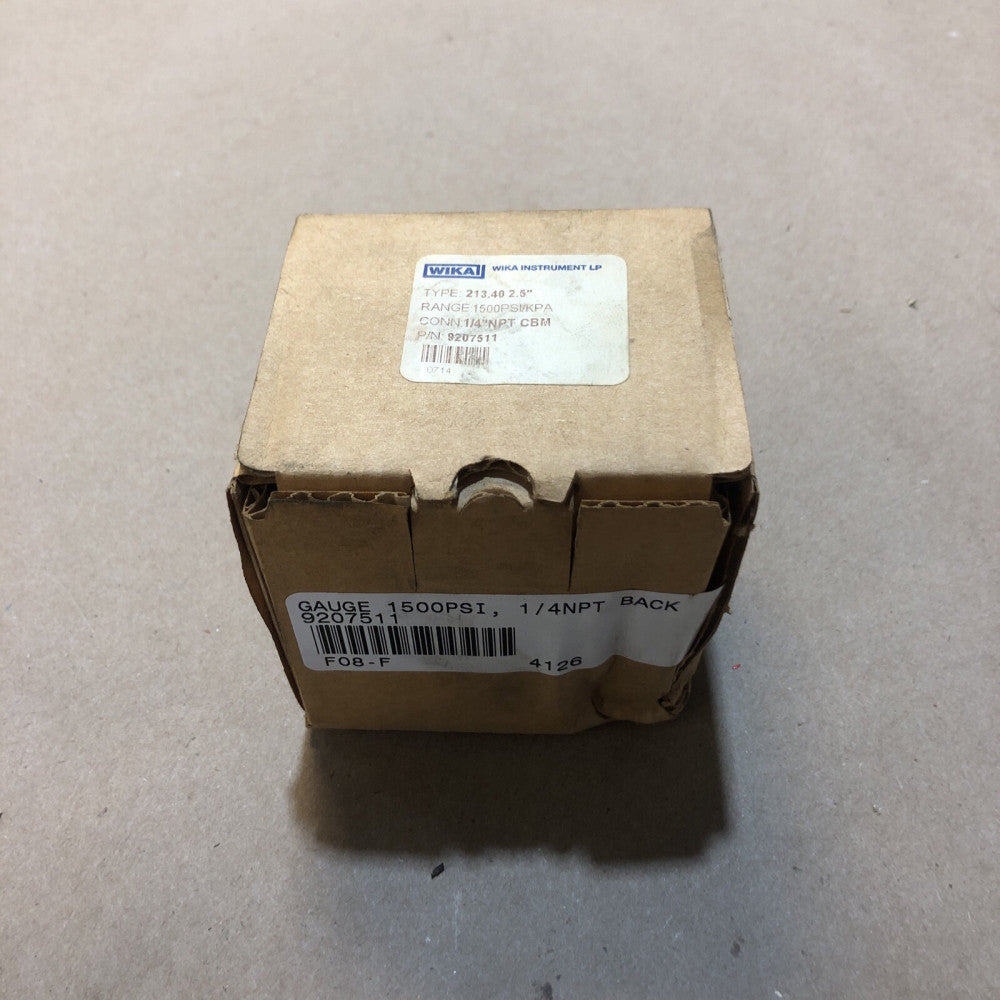 (1) WIKA 9207511 Gauge 1500 PSI