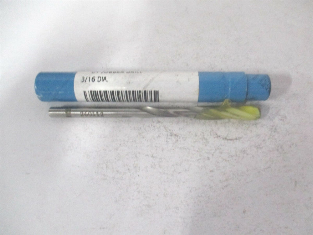 (260112) 3/16" x 2-5/16" x 3-1/2" OAL 135° Carbide-Tipped Spiral Jobber Drill 