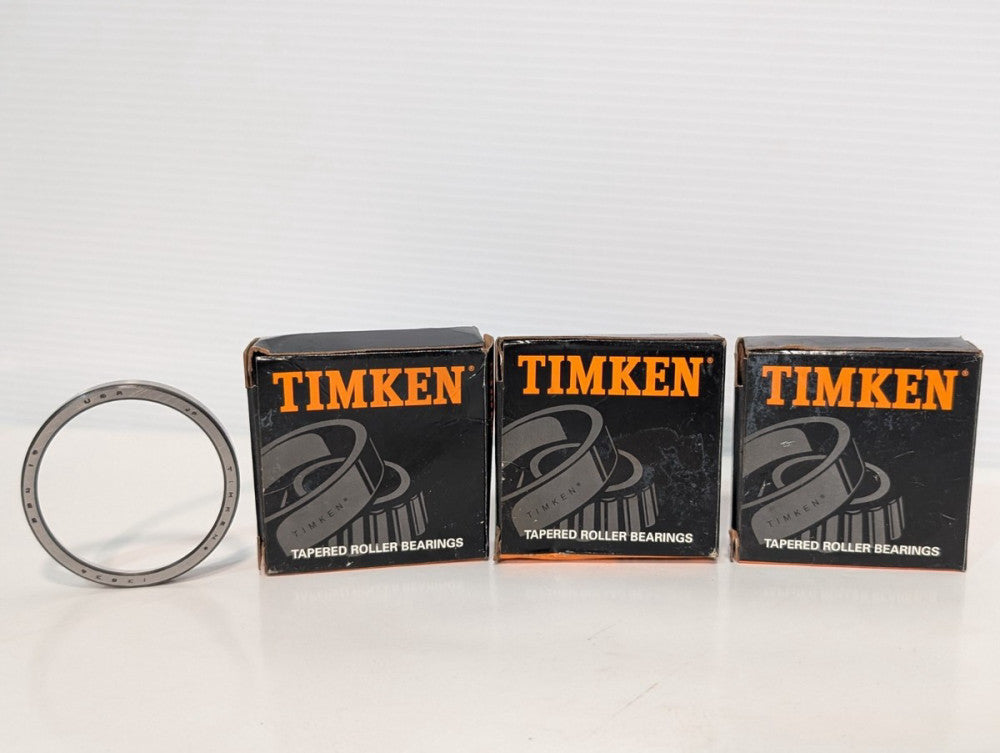 Lot of 3 Timken 13836 Tapered Roller Bearing Cup, OD: 2.5625", Width: 0.3750"