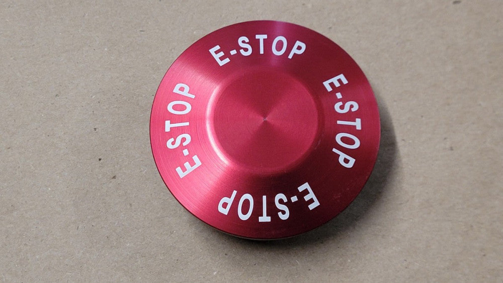 Large Red Anodized Aluminum Mushroom E-stop Push Button Head