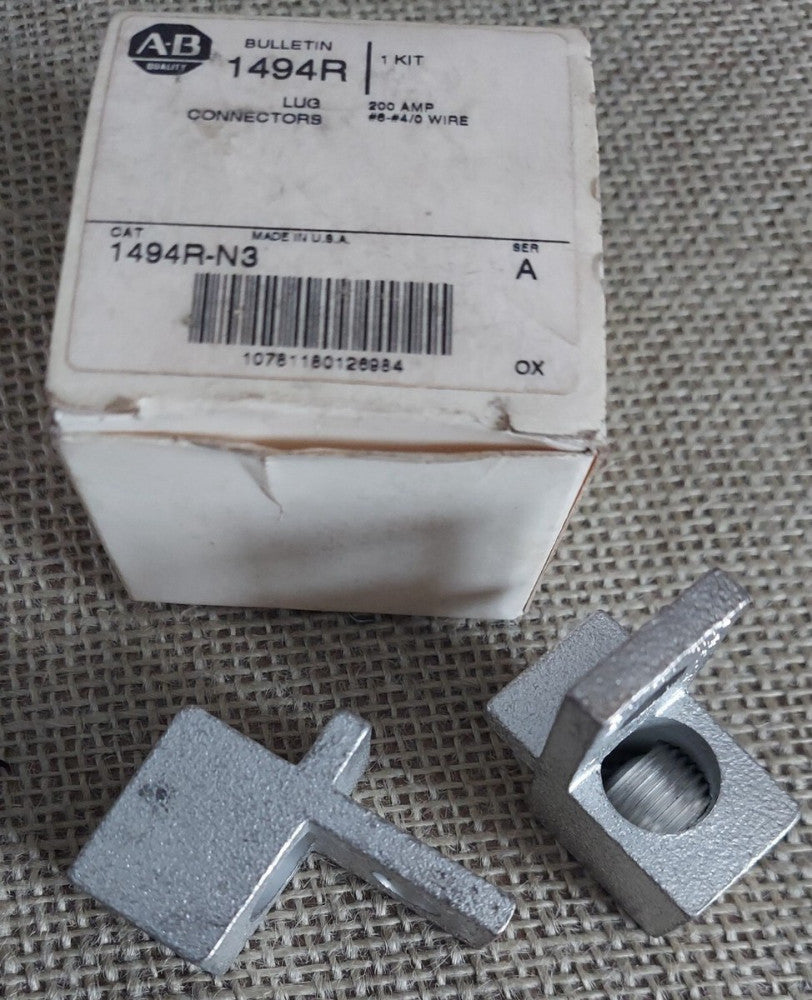 (2) ALLEN BRADLEY 1494R-N3 Series A Lug Connectors (Partial Box)