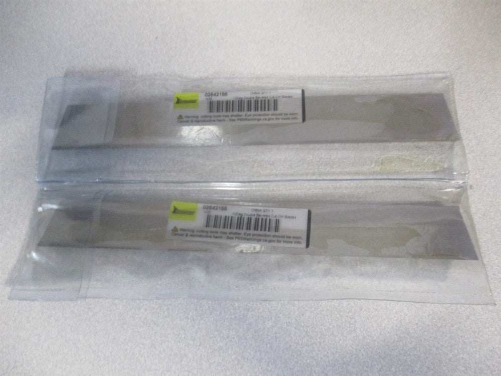(461-2008) 1/8″ x 3/4″ x 6″ x OAL Bright Cobalt Beveled Cutoff Blade - Qty 2