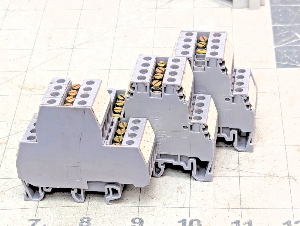 12 4/6.D2 Gray Entrelec Feed Through Terminal Block. Double – Deck [OF23]