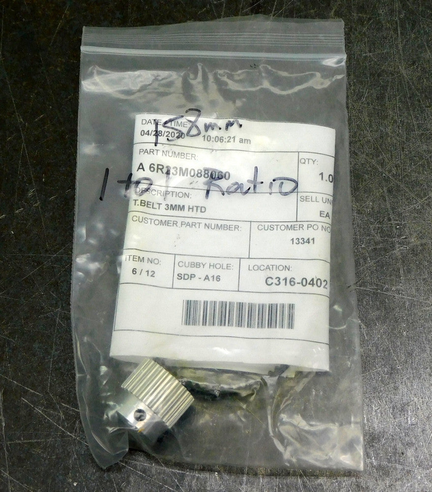 SDP/SI A 6R23M088060 Timing Belt & Belt Pulley 3mm 1:1 Ratio 158mm Pitch
