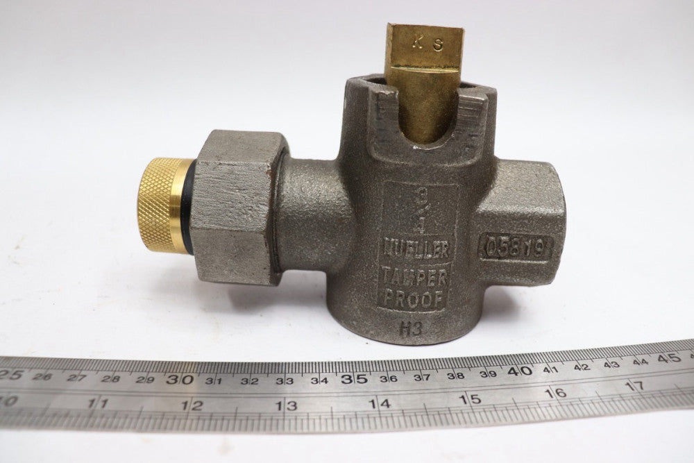 Mueller Shur Stop Tamper Valve w/ Union 3/4"